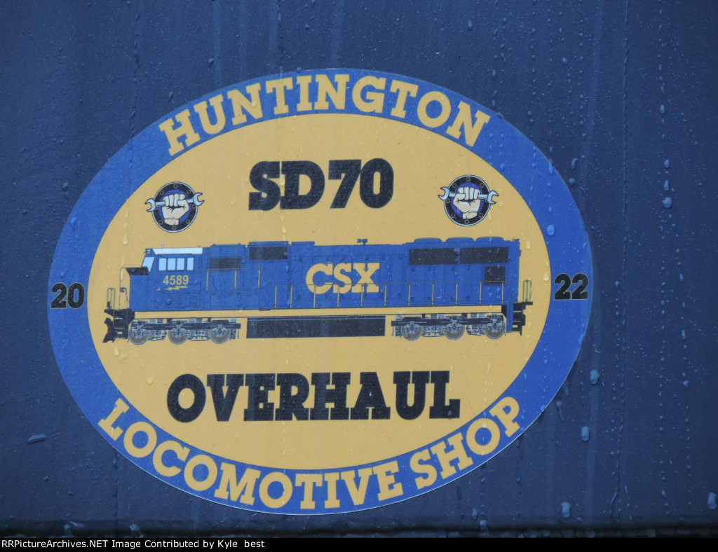 CSX 4589 rebuild sticker 